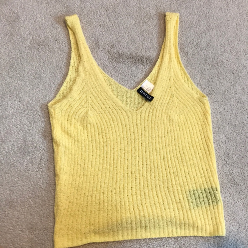 H&M light yellow sweater vest/tank